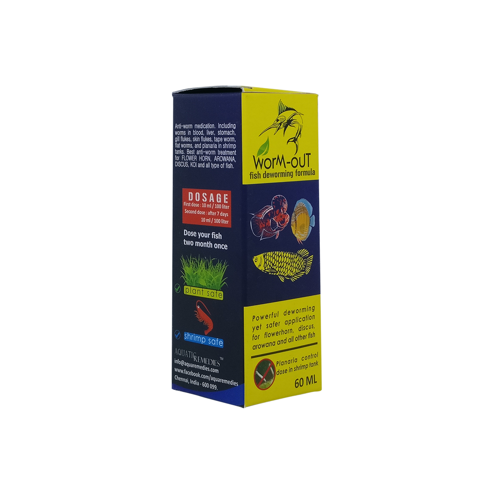 Aquatic Remedies Worm Out-d, For Aquarium Fish, Packaging Size: 60ml at Rs  266/bottle in Mumbai